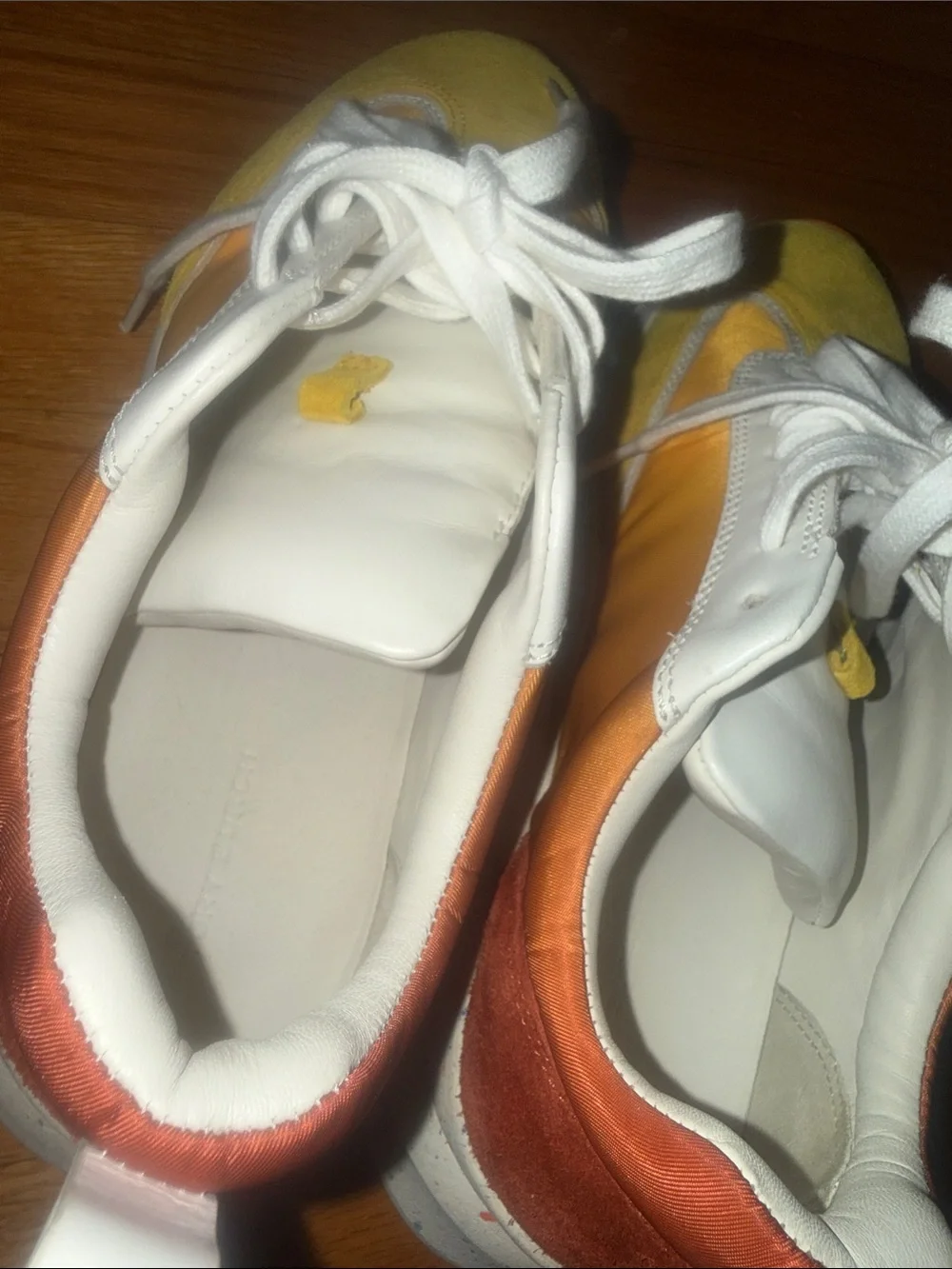 Tory Burch Good Luck Trainers Gradient Yellow-Orange Lace-Up Sneakers